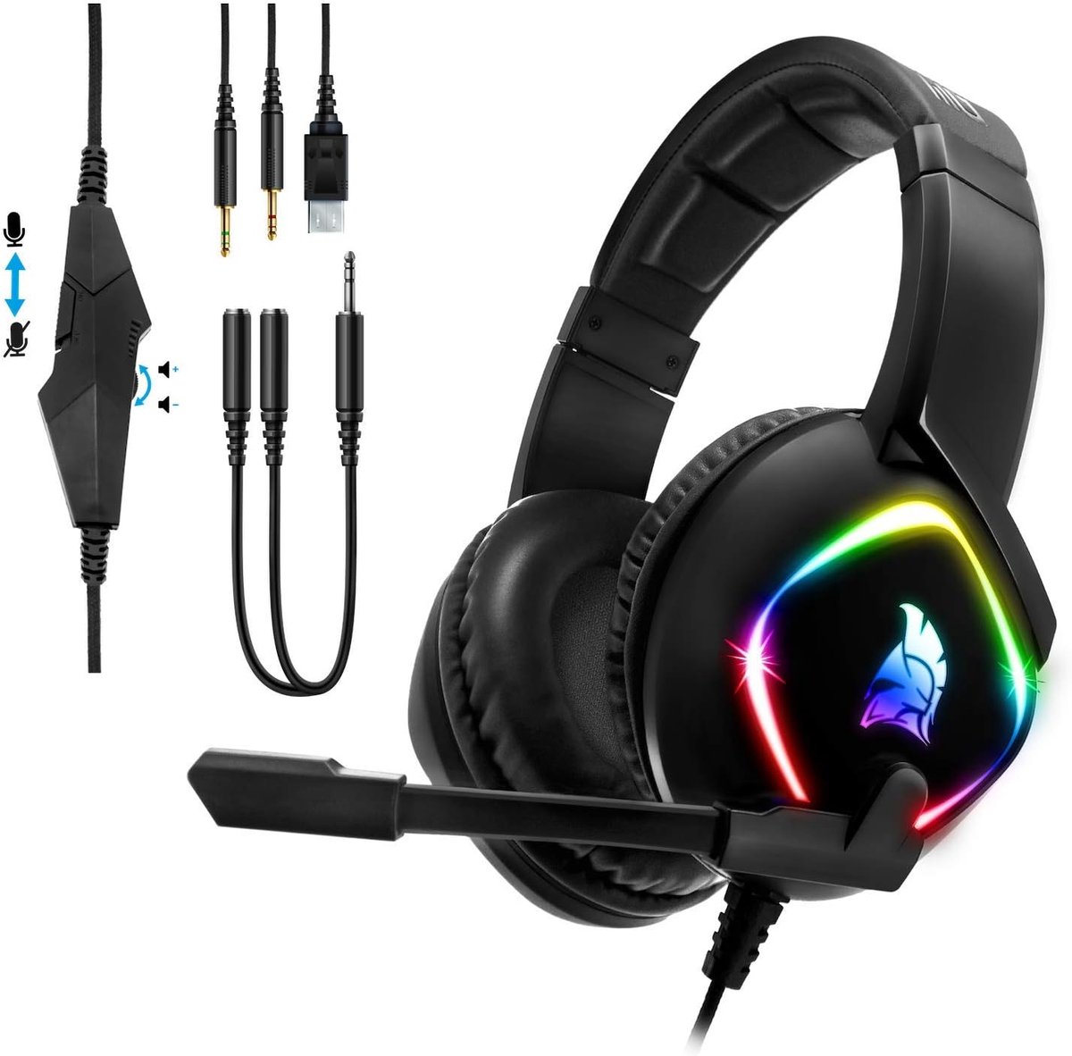Gaming Headset met High Definition Geluid en Flexibele Microfoon – Compatibel met PS4, Xbox One, Smartphones, PC en MAC