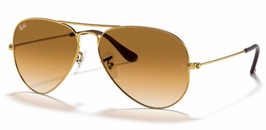 Ray-Ban RB3025 001/51 Aviator Unisex Zonnebril - Goud/Lichtbruin