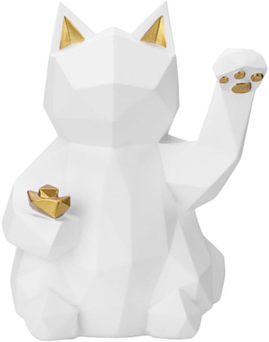 TechKidz, Binnenhuisdecoratie Gelukkige Kat Moderne Versie van Maneki-neko, Wit