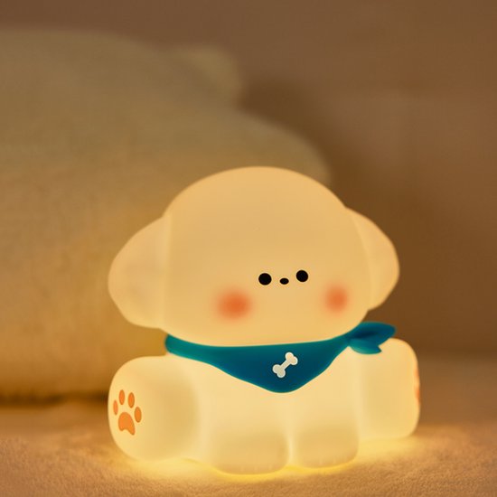 Nachtlampje kinderen Puppy - Baby Nachtlampje - Met touch functie - Veilig voor kinderen - USB Oplaadbaar - Dimbaar - LED - Slaap Maatjes van Flowlingo — afbeelding 4