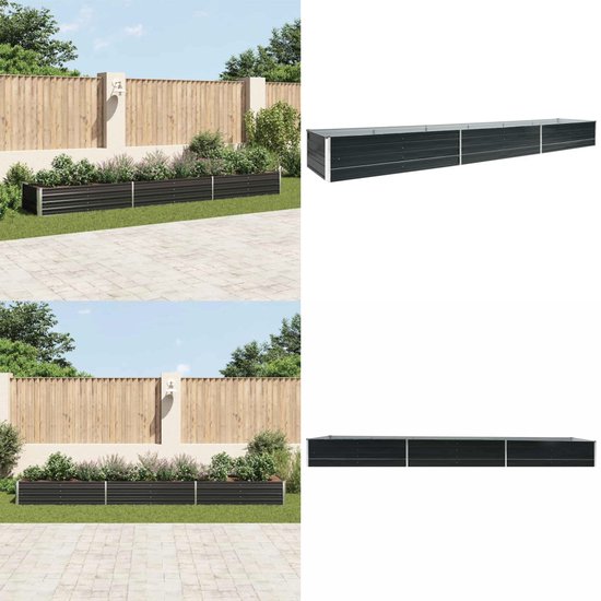 vidaXL Plantenbak met uitneembare bak geribbeld 8/22 L PP - Bloembakken en Plantenbakken vidaXL Plantenbak met uitneembare bak geribbeld 8/22 L PP - Bloembakken en Plantenbakken