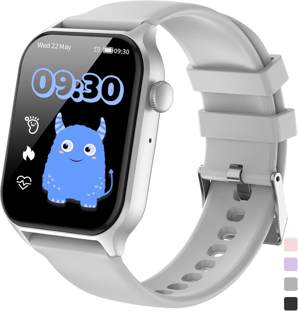 Smartwatch voor Kinderen - Gezondheidsmonitor, Hartslag, Slaap Tracker, IP68 Waterdicht, Sport Fitness Tracker