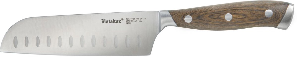 Erfgoed Santoku mes houten handvat