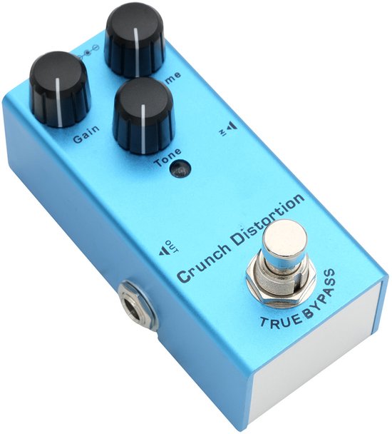 Foto: Vintage electric guitar pedal met crunch distortion effect ideaal voor muziekliefhebbers professionele gitaristen en bandleden hoogwaardige geluidseffecten accessoire