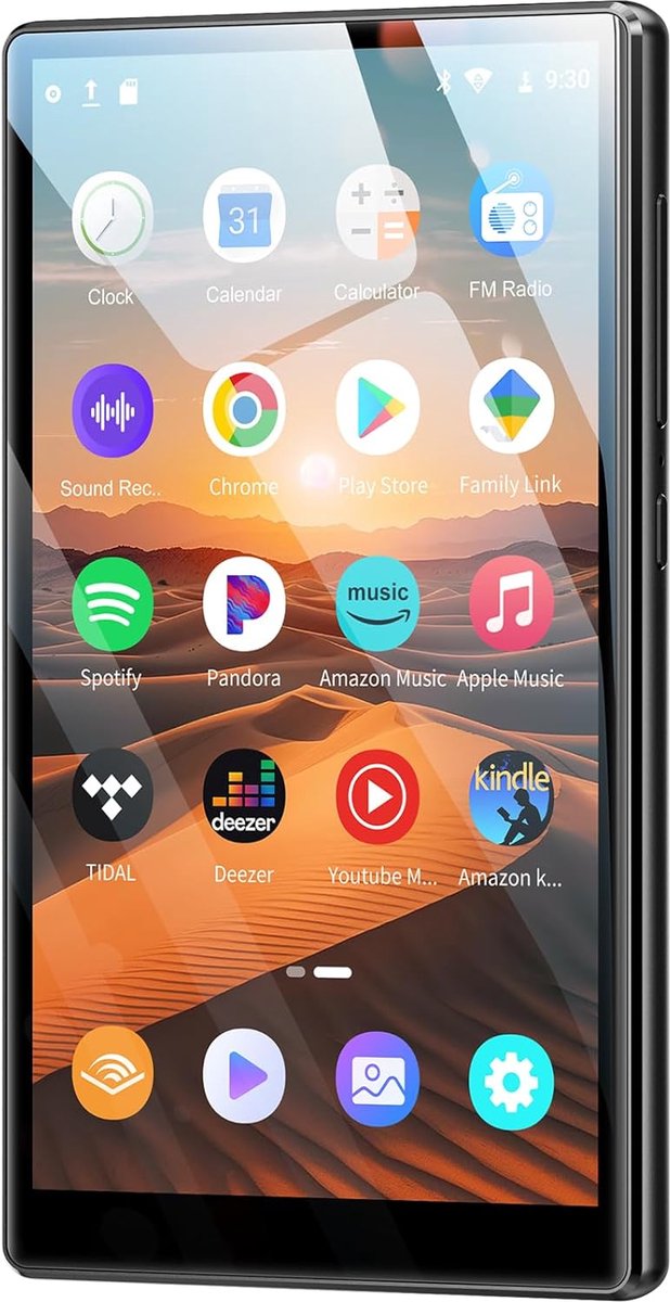 Bluetooth en WiFi MP3-speler met 96GB Opslag en 1080P Scherm