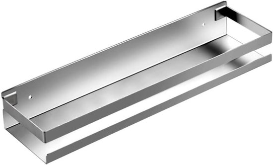 Biutimarden 30 cm zelfklevende doucheplank, wandmontage SUS304 roestvrijstalen douchecaddy opbergmanden, zonder boren, roestvrije badkameraccessoires voor badkamer en keuken (geborsteld