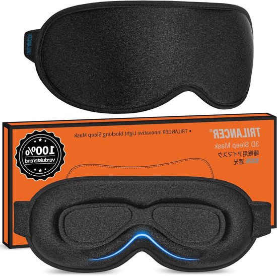 Trilancer Innovatief Slaapmasker voor Mannen en Vrouwen,99.99% Lichtblokkerend Ontwerp Oogmasker om te Slapen,3D Oogmasker om te Slapen een Dutje te Doen, Mediteren,Reizen,met Oordopjes (Meer-groen Trilancer Innovatief Slaapmasker voor Mannen en Vrouwen,99.99% Lichtblokkerend Ontwerp Oogmasker om te Slapen,3D Oogmasker om te Slapen een Dutje te Doen, Mediteren,Reizen,met Oordopjes (Meer-groen