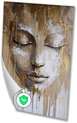 Boeddha, Expressionisme, Gezicht, Goud, wit, bruin, zwart, grijs