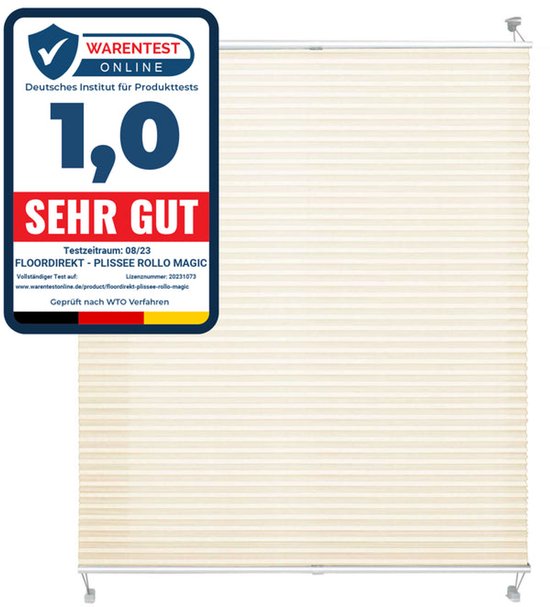 Vouwgordijnen op maat Linnenlook Wit Volosity. Nu 20% Korting Gratis Bezorgd