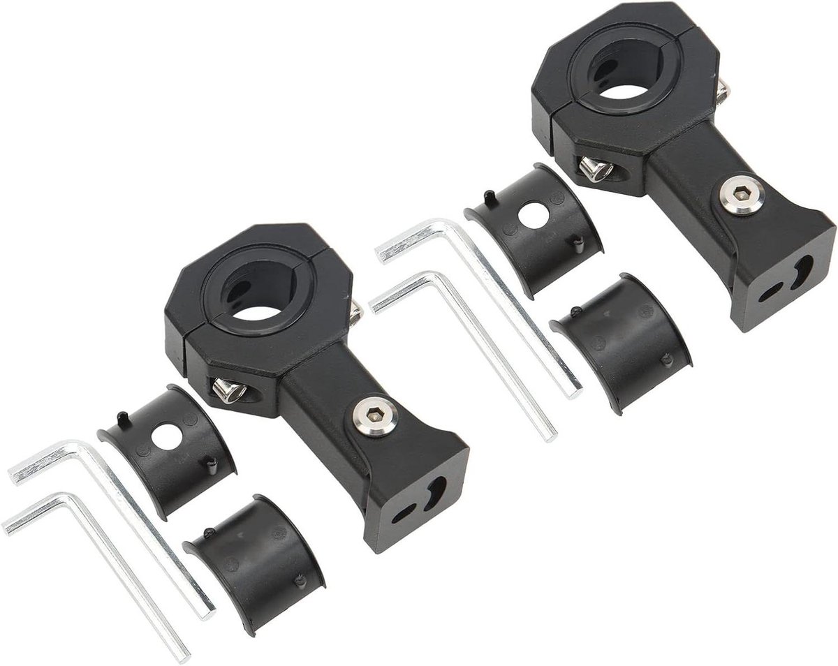 Koplamp klemmen voor motorfietsen en voertuigen, stevige beugels en buisklemmen voor schijnwerpers en mistlampen, eenvoudig te monteren kits