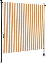 vidaXL-Rolgordijn-voor-buiten-150x270-cm-stof-en-staal-oranje-en-wit
