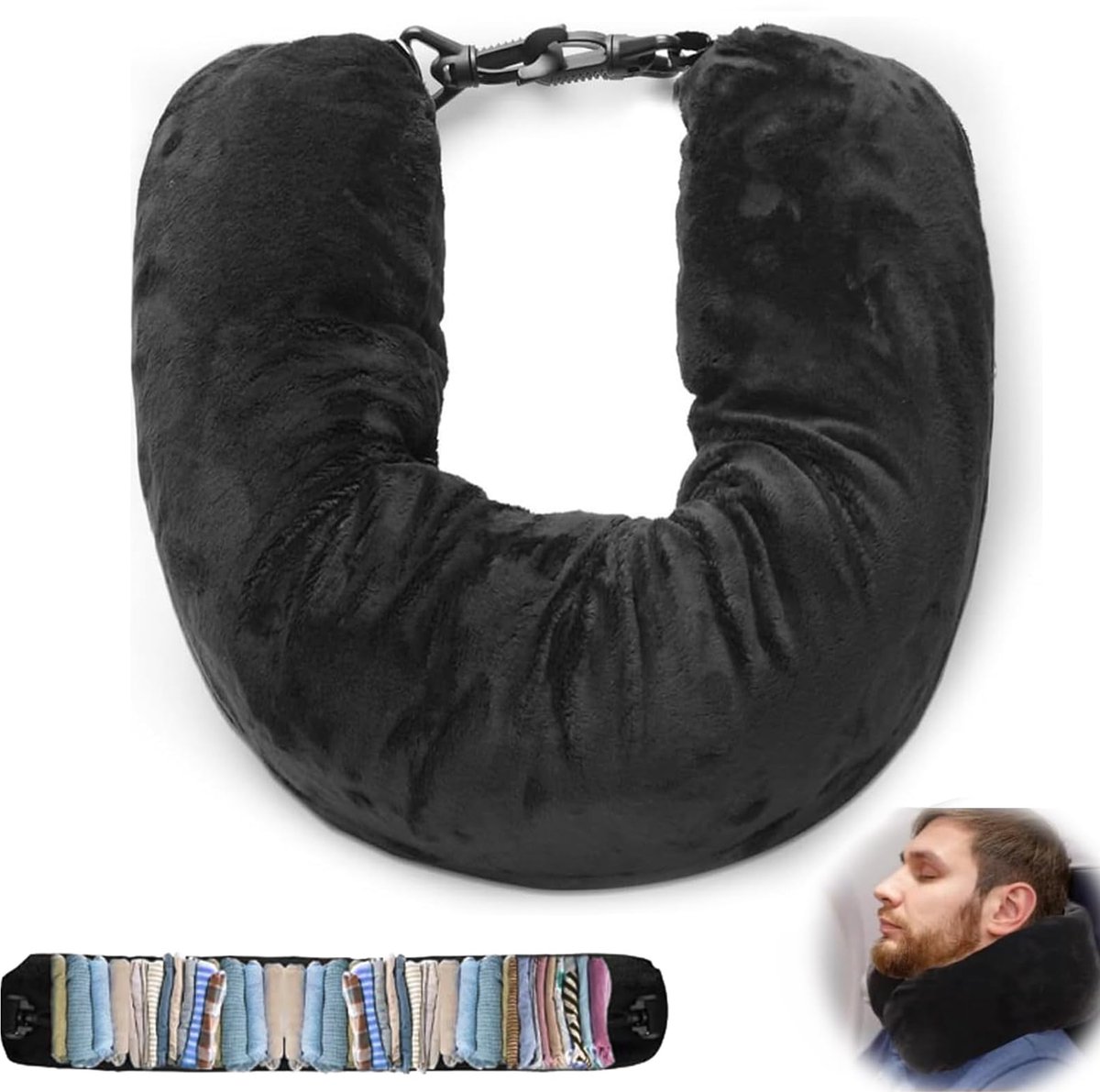 Ibenzoa® Multifunctioneel U-vormig Reisnekkussen voor Comfortabele Reizen