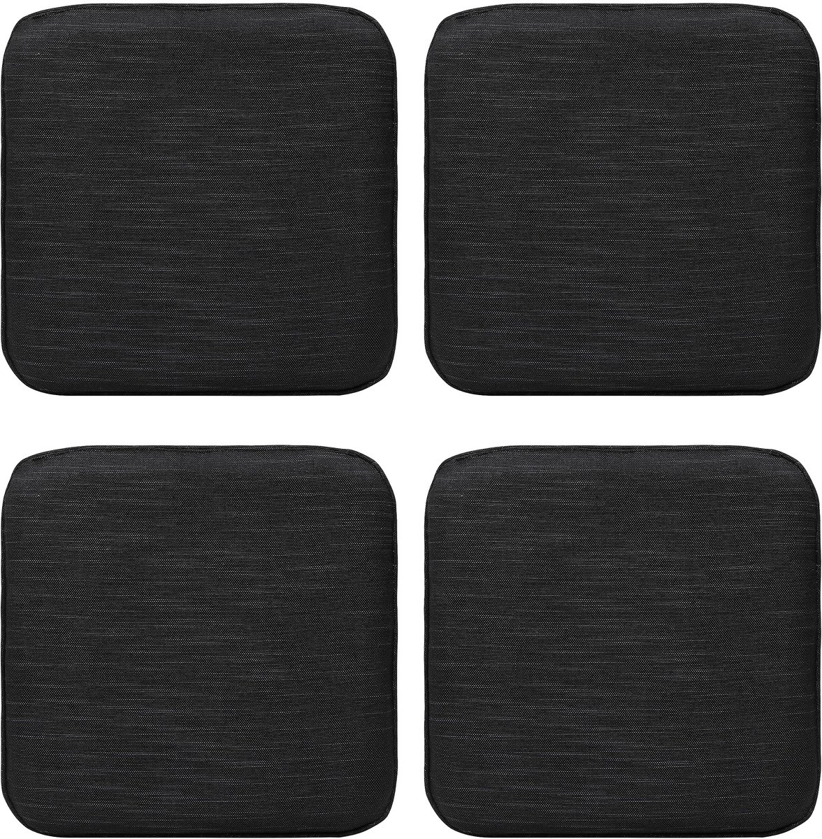 Ibenzoa Set van 4 Traagschuim Zitkussens, 40,5 x 40,5 cm, Zwart - Comfortabel Ondersteuning voor Thuis