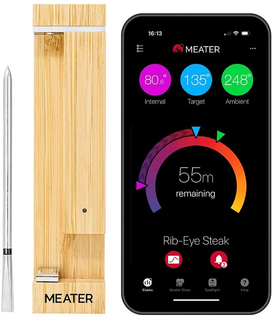 Foto: Meater pro 2 plus draadloze thermometer 75m 