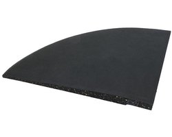 IVOL Hoekstuk rubber rand sportvloer - 50x50 cm - 20 mm dik - Zwart