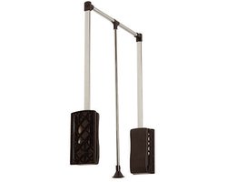 SOTECH kledinglift, zwart, staal verchroomd, voor kastbreedtes 875 - 1200 mm, verstelbaar (beslag zonder kast!)
