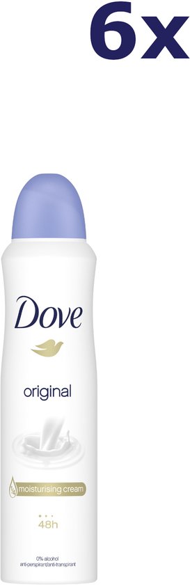Dove Original Anti-transpirant Spray Vrouw - 6 x 150 ml - Voordeelverpakking
