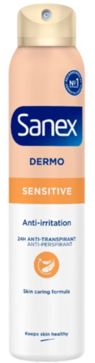 Goedkoopste Sanex Dermo - Gevoelig - Deodorant Spray - 24h Anti-Transpirant - Anti-Irritatie - 150 ml