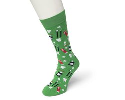 Bonnie Doon Heren Sokken met Tandarts Print maat 40/46 Groen - Thema Sokken - Tandheelkunde - Mondhygienist - Cadeau Sokken - Word je Happy en vrolijk van - Zacht Katoen met Gladde Teennaad - Comfortabel - Perfect Cadeau - Kelly Green - BT992107.258