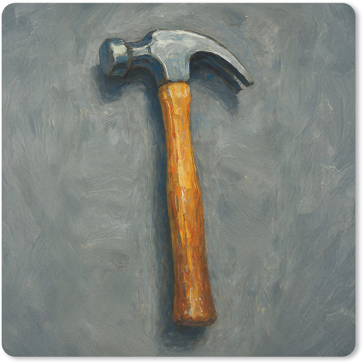 Muismat 30x30 cm - Mousepad Hamer - Schilderij - Gereedschap - Muismatten