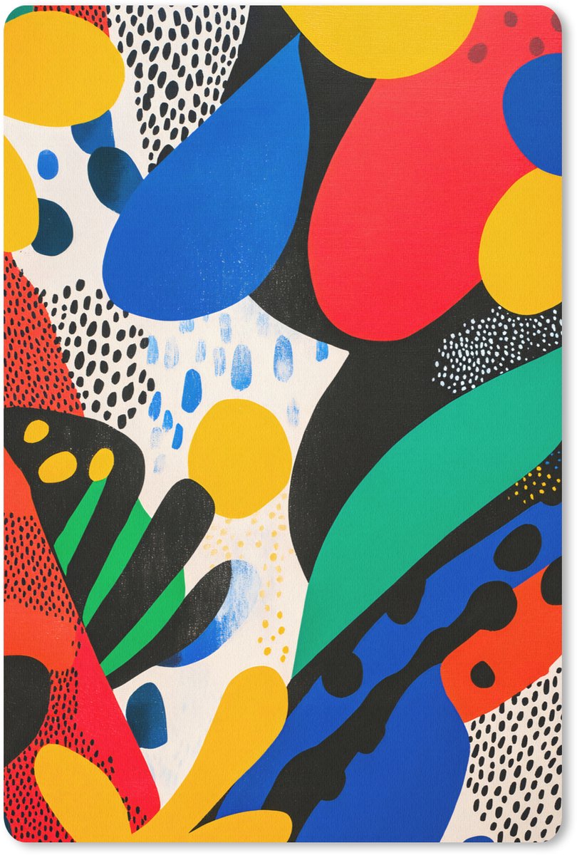 Muismat 18x27 cm - Mousepad Abstract - Planten - Vormen - Kleurrijk - Muismatten