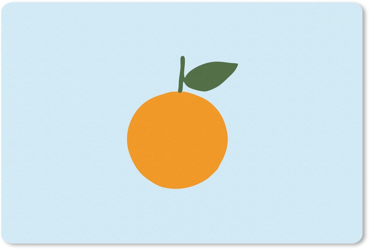 Muismat 27x18 cm - Mousepad Fruit - Sinaasappel - Oranje - Muismatten