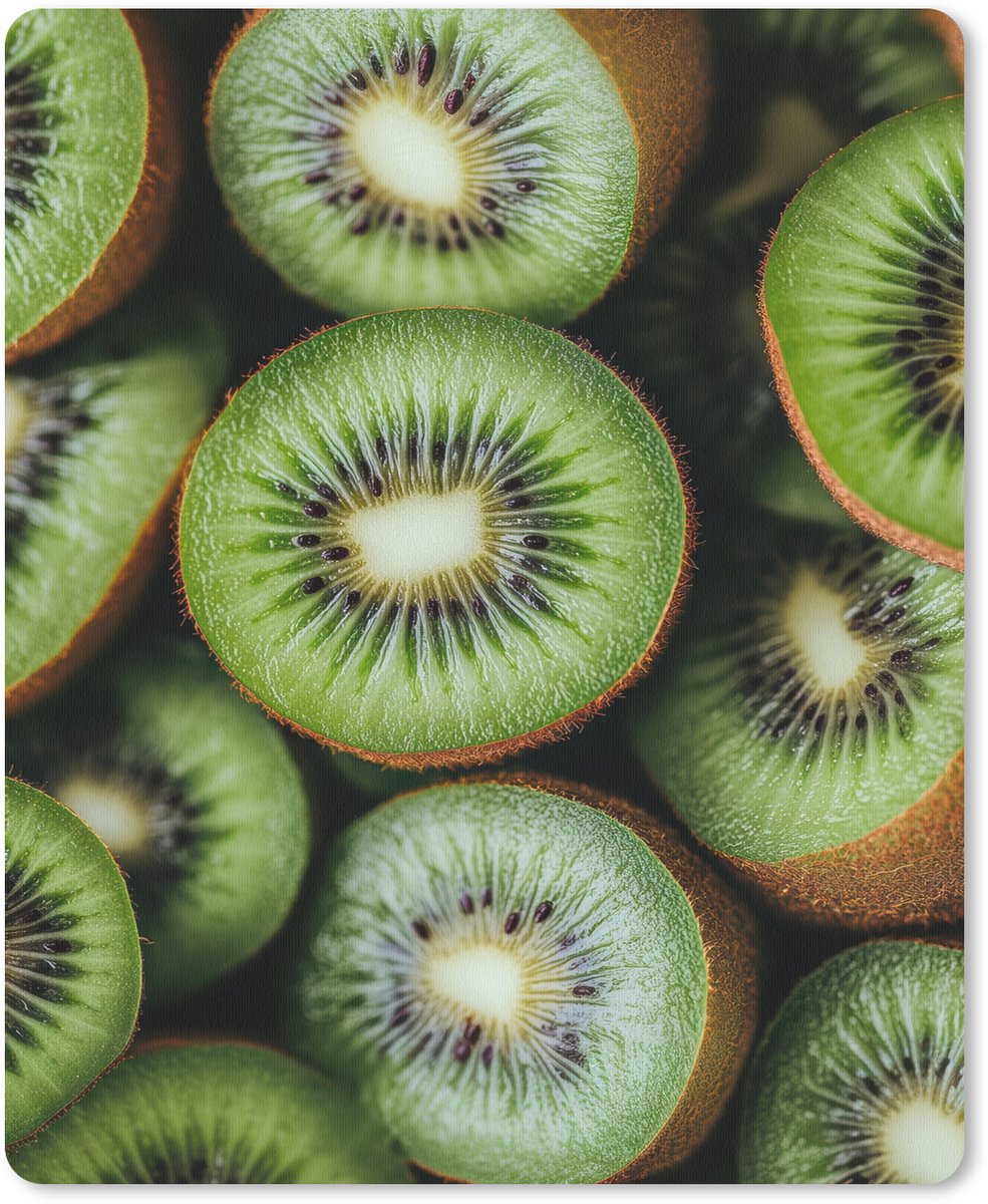 Muismat 19x23 cm - Mousepad Kiwi - Fruit - Groen - Muismatten