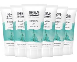 Therme - Anti-Transpirant Sensitive 24H Cream - 6 x 60 ml - Voordeelverpakking