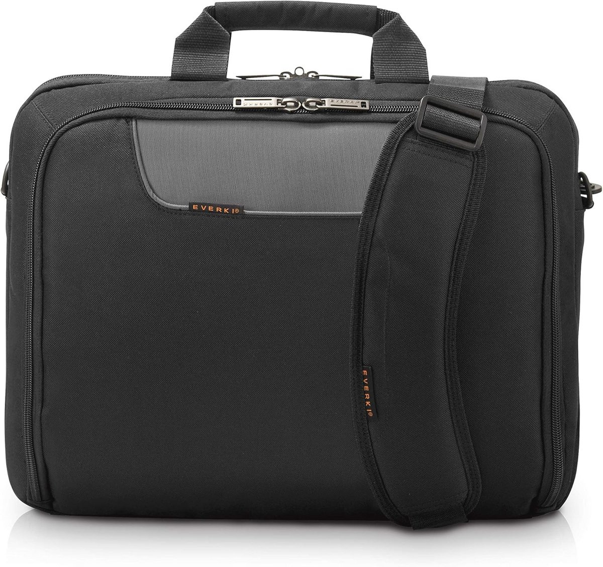 Laptoptas voor Notebooks tot 16 Inch met Accessoirevak en Trolleyflap, Zwart