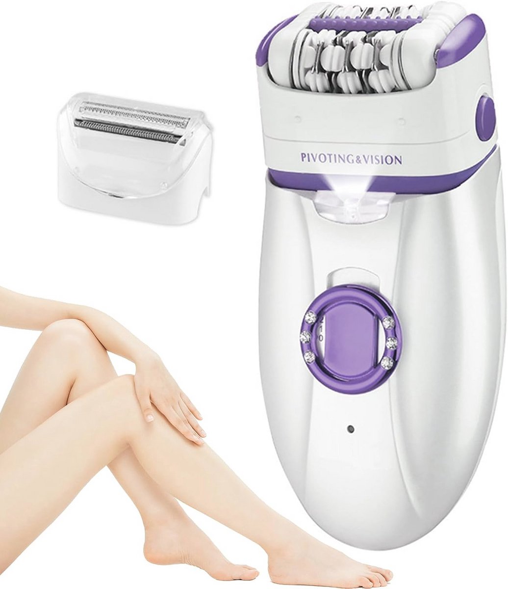 Draadloze Elektrische Epilator voor Dames - Voor Gezicht, Lichaam, Oksels en Benen