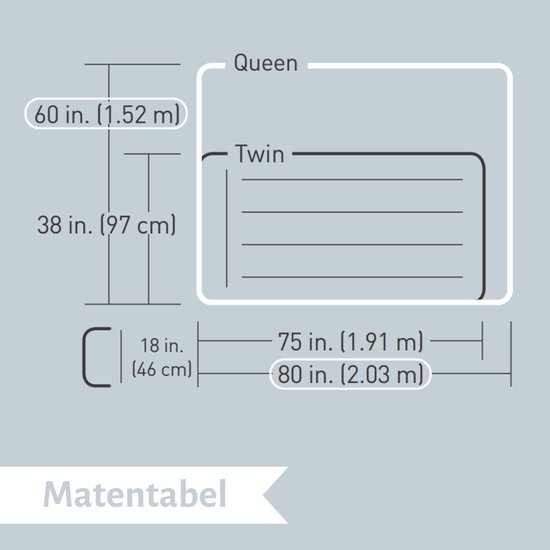 Bestway luchtbed - 2-Persoons - 152 x 203 x 46 cm - Grijs - Inclusief pomp en Hoeslaken van Merkloos — afbeelding 4