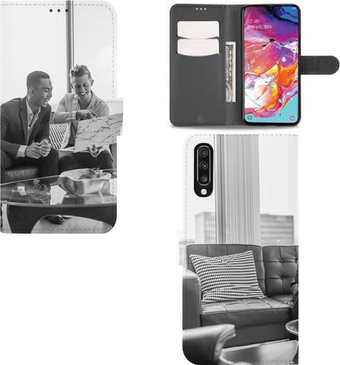 Book Case voor Samsung Galaxy A70 Telefoonhoesje Maken met Foto
