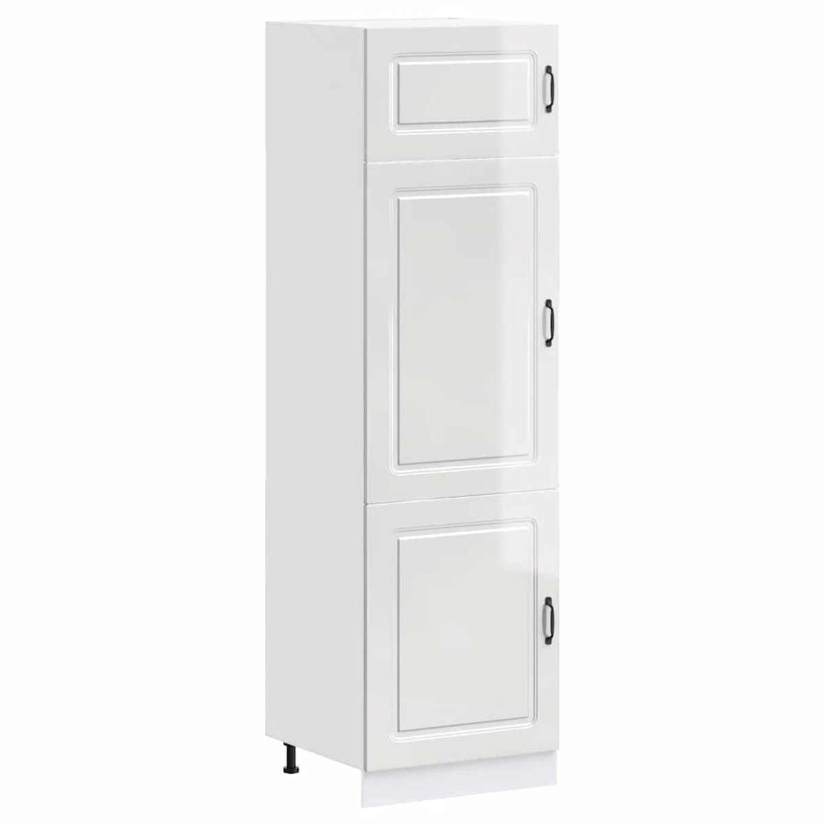 vidaXL Keukenkast - Kalmar - bewerkt - hout - hoogglans - wit hoogglans wit