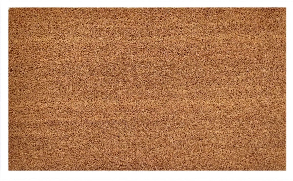Robert | Kokosmat | natuur | 100% kokosvezels | diverse maten | deurmat | deurmat buiten | schoonloopmat | buitenmat | deurmat met print | Wood Selections