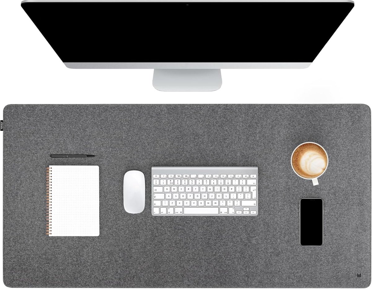 Vilten Bureaumat 100x50 cm - Antislip Bureau Onderlegger, XXL Muismat en Tafelbeschermer