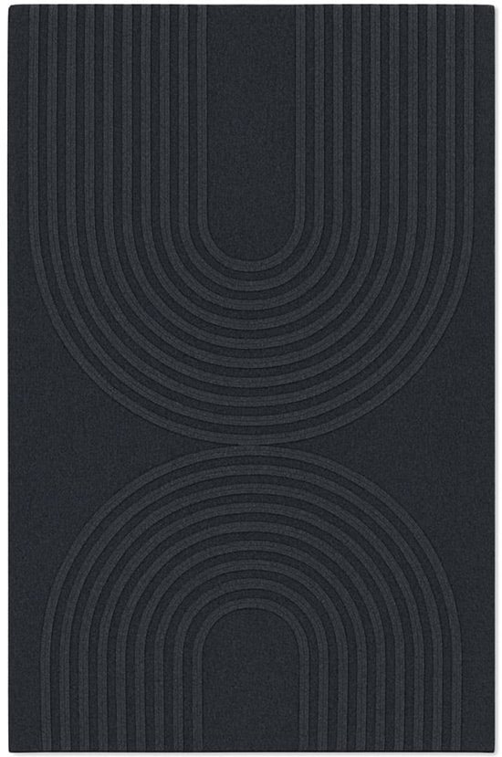 Paillasson style Japandi – Anthracite – 60x90 cm – Antidérapant – Compatible avec Chauffage par le sol – Polyester – Design Zen