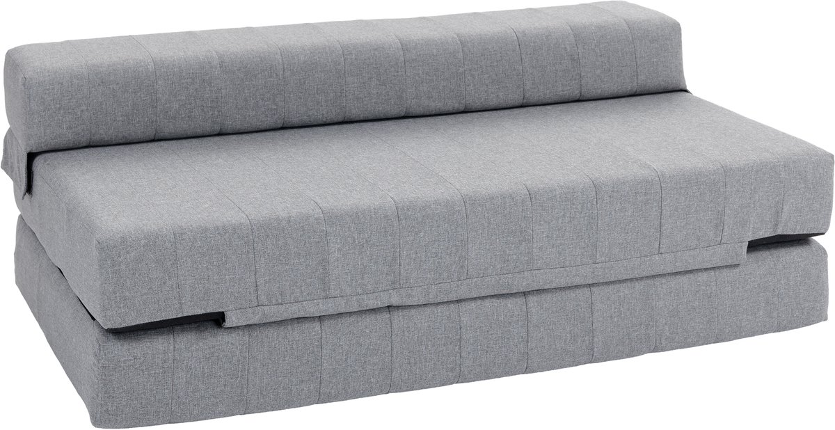 HOMCOM bank - tweezitter - verwijderbare bekleding - grijs