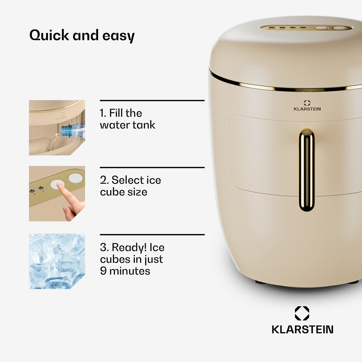 Mini-ijsblokjesmachine met koeling, kleine draagbare ijsblokjesmachine, 15 minuten ijs snel voor het feest van de camping, auto's (groen