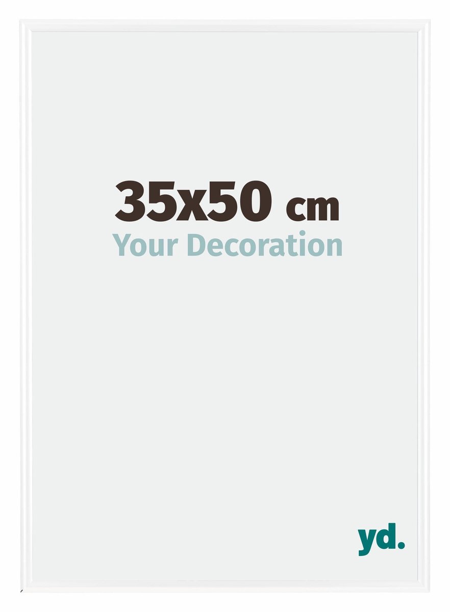 yd. Your Decoration - Fotolijst 35x50 cm - Kunststof - Wit Hoogglans - Bordeaux
