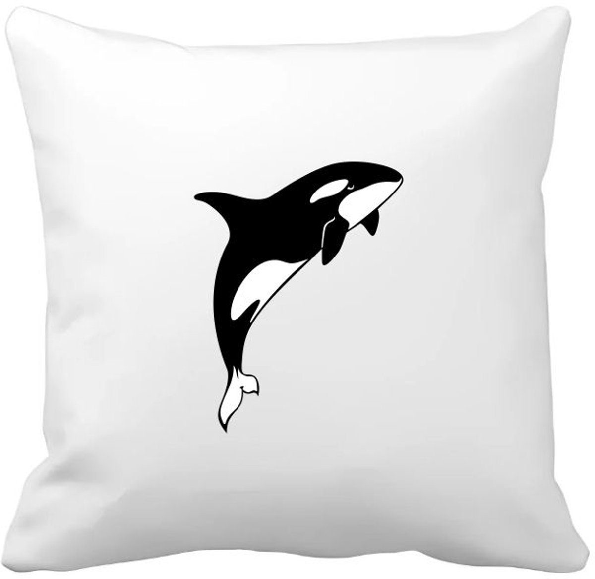 Akyol orca's Kussen hoes - Vissen - dieren liefhebbers - zeedieren - roofdieren - 40 bij 40 cm Multicolor