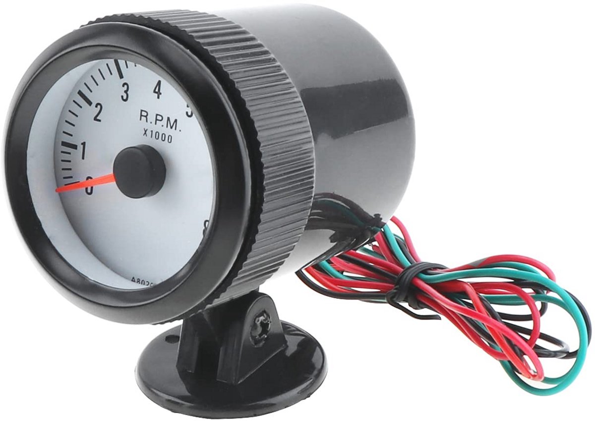 Tachymeter 2 inch 52 mm 12 V LED Blauw 0-8000 RPM voor Auto Boot Vrachtwagen ATV