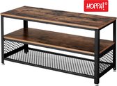 Hoppa! TV meubel | Donkerbruin | Spaanplaat/Staal | 101 x 41 x 53 cm (B x D x H)