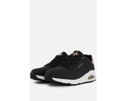 Skechers Uno - Gouden Air - Dames Sneakers - Zwart