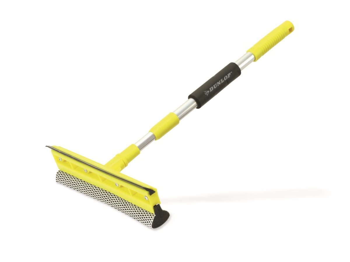 Goedkoopste Dunlop Raamtrekker met Steel - Telescopisch - 43-68 CM - Trekker/ Spons - Geel