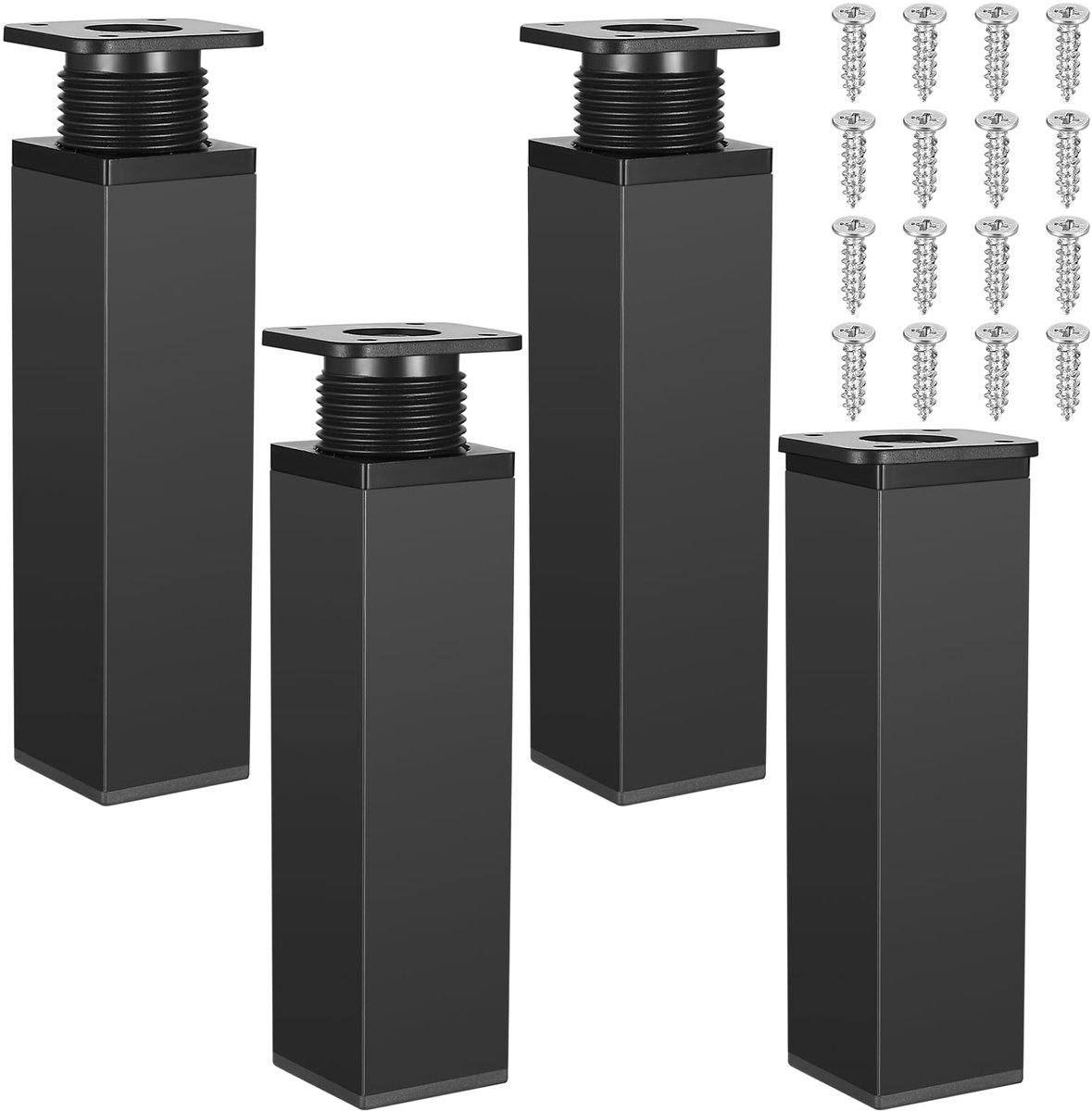 Ibenzoa® Verstelbare Hoekige Meubelpoten van Aluminiumlegering voor Doe-het-zelf Projecten en Meubelvervanging