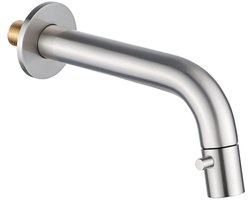 FugaFlow Eccelente Arredo Fonteinkraan - inbouw - uitloop 18cm - inkortbaar - PVD - geborsteld RVS -