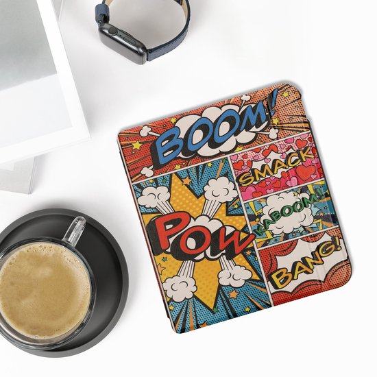 kwmobile e-reader hoesje geschikt voor Kobo Libra Colour hoes - E reader flip case met magnetische sluiting - Ereader cover - Stripboek design in meerkleurig van Merkloos — afbeelding 4