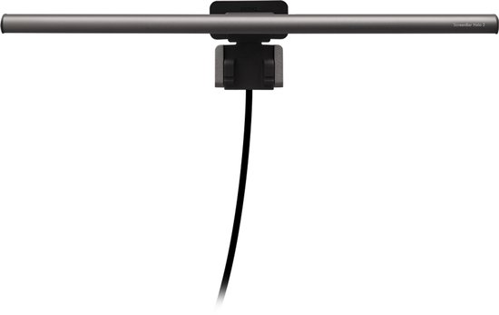Lampe pour écran BenQ ScreenBar Halo 2, LED à intensité variable avec rétroéclairage, antireflet, protection des yeux, télécommande sans fil, gradation automatique, Compatible avec les écrans plats et incurvés, alimentation USB.