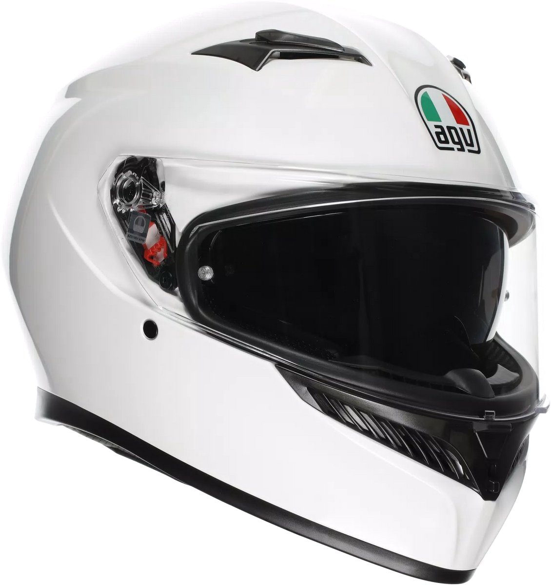 AGV K3 helm mono solid glans wit XL