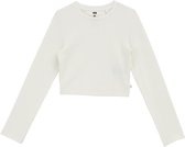 WE Fashion Meisjes cropped T-shirt van ribstof